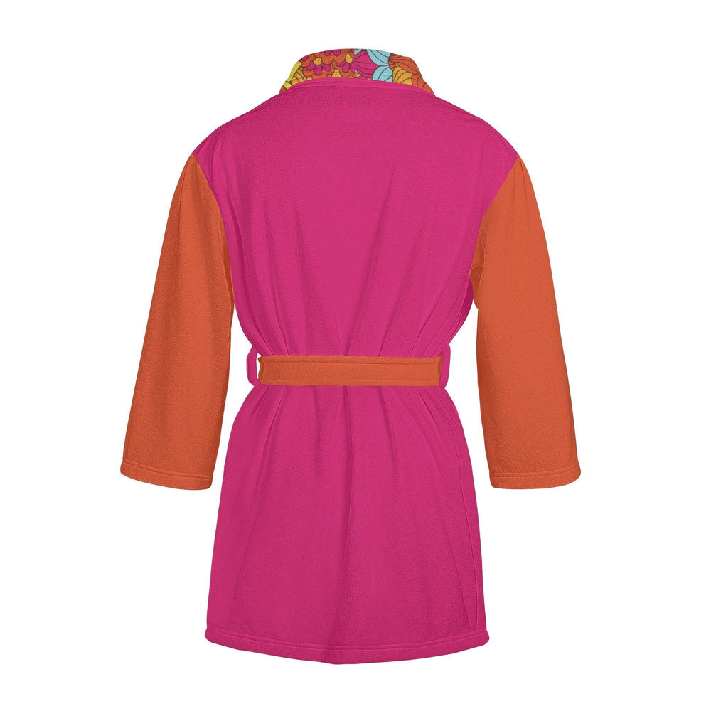 Inela Color Block Lightweight Short Bathrobe - Blissfully Brand