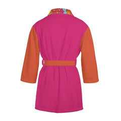 Inela Color Block Lightweight Short Bathrobe - Blissfully Brand