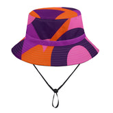 Adjustable Bucket Hat - Abstract Geometric Mod Retro Funky Artistic Bold Vibrant Multicolor Airline Series Tokyo 239 - Blissfully Brand Psychedelic 70's pop art