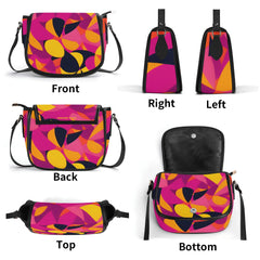 ミュンヘン フェイクレザー クロスボディ サドルバッグ - エアラインシリーズ