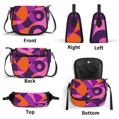 東京フェイクレザークロスボディサドルバッグ - エアラインシリーズ