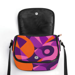 東京フェイクレザークロスボディサドルバッグ - エアラインシリーズ