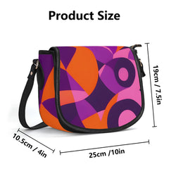 東京フェイクレザークロスボディサドルバッグ - エアラインシリーズ