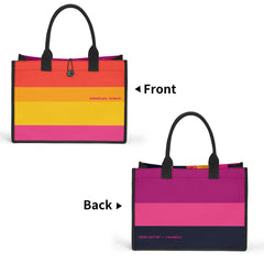 ミュンヘン ボタン キャンバス カラーブロック トラベルトート - エアラインシリーズ