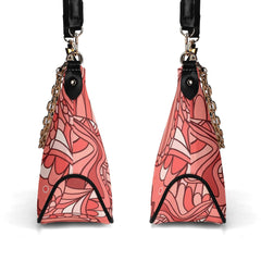 Citra フェイクレザー カーブチェーンバッグ