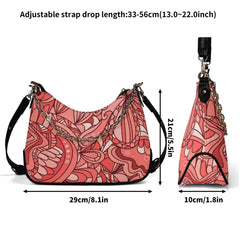 Citra フェイクレザー カーブチェーンバッグ