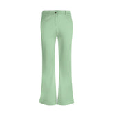 Shimmering Mint Green Mima Series Flare Pants - mid-Waisted, Retro-Chic Leggings with Luxe Shine - Blissfully Brand
