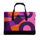 Tokyo Faux Leather Travel Bag - Pop Art Abstract Geometric - Personal Item Carry On - Retro Chic - Blissfully Brand