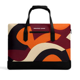 Copenhagen Faux Leather Travel Bag - Airline Series Weekender - Personal Item carry on retro chic abstract print - Blissfully Brand