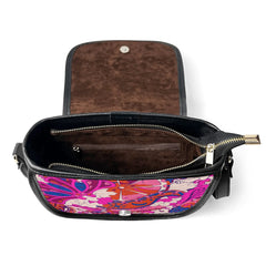 Sameria Leather Saddle Bag