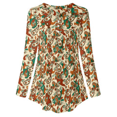 Lushka Long Sleeve Relaxed Flared Top