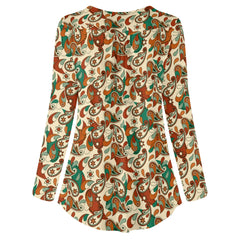 Lushka Long Sleeve Relaxed Flared Top