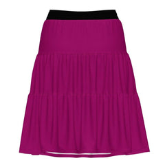 Munich Lipstick Pink Tiered Ruffle Skirt - Airline Series