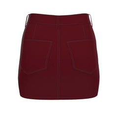 コペンハーゲン ローズウッド ミニ ストレッチ デニム スカート - エアライン シリーズ