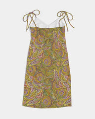 Wanda Tie Strap Split Midi Dress