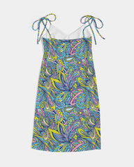 Cenala Tie Strap Split Midi Dress