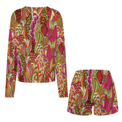 Onei Long Sleeve Top & Shorts Pajama Set