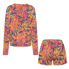 Brisa Long Sleeve Top & Shorts Pajama Set