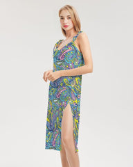 Cenala Tie Strap Split Midi Dress