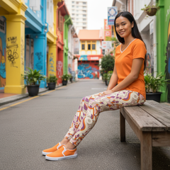 Amai Tango Orange Rubber Slip On Canvas Shoes