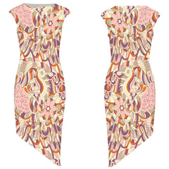 Amai Asymmetrical Midi Dress - Blissfully Brand