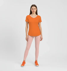Amai Tango Orange V-neck Tee