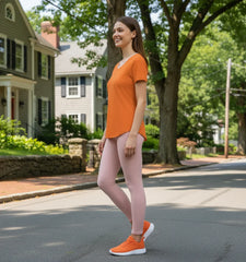 Amai Tango Orange V-neck Tee