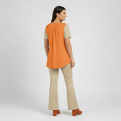 Amai Color Block Scoop Neck Top