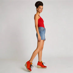 Ame Color Block Wedge Espadrilles