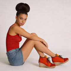 Ame Color Block Wedge Espadrilles