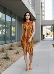 Ame Asymmetrical Midi Dress