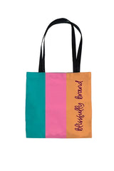 Arane Color Block Large Canvas Tote Bag - Blissfully Brand
