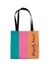 Arane Color Block Large Canvas Tote Bag - Blissfully Brand