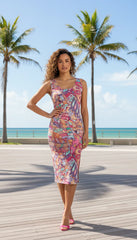 Baiu Bodycon Split Leg Midi Dress