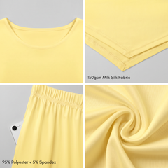 Brisa Handkerchief-Hem Top & Cropped Wide-Leg Pant Set