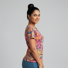 Brisa Fitted Crew Neck Tee