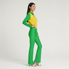 Lime High Rise Active Flare Leggings - Core Essentials