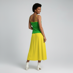 Lemon High-Waisted Midi Skirt - Core Essentials