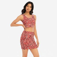 Citra Camisole And Mini Side Slit Skirt Set