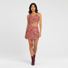 Citra Camisole And Mini Side Slit Skirt Set