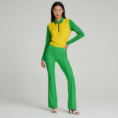 Lime High Rise Active Flare Leggings - Core Essentials