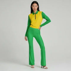 Lime High Rise Active Flare Leggings - Core Essentials