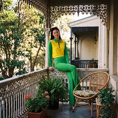 Lime High Rise Active Flare Leggings - Core Essentials
