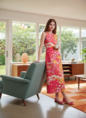 Decora Sleeveless High Neck Maxi Dress