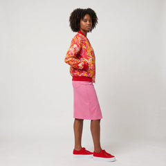 Decora Flexe Denim Bomber Jacket