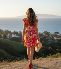 Decora Flounce Wrap Dress