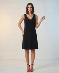 Decora V-neck Sleeveless Reversible Dress
