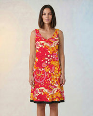 Decora V-neck Sleeveless Reversible Dress