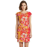 Decora Mini Tunic T-shirt Dress - Jersey & Velour - Abstract All Over Print - Retro - Bold - Vibrant - Psychedelic - Boho - Multicolor - Handmade in England - Blissfully Brand