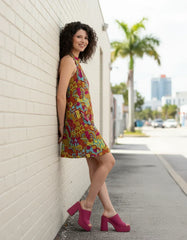 Inela ホルターフレアドレス